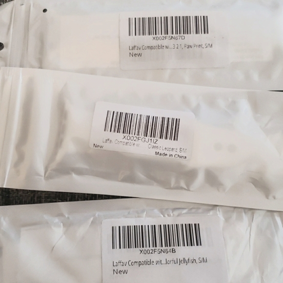 Laffav Set of 3 Apple Watch Straps Size 38/40/41MM S/M Paw, Leopard & Jellyfish - Picture 11 of 11